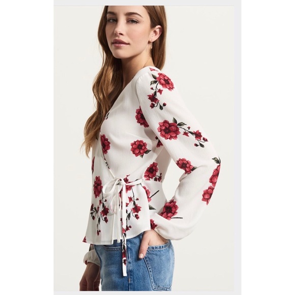 Dynamite Tops - Wrap peplum blouse